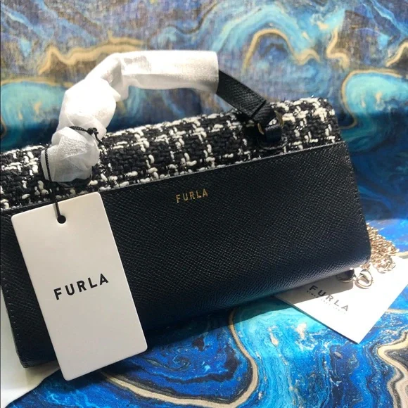 FURLA Circe XL Mini Bag in Toni Nero with Chain - Picture 9 of 14